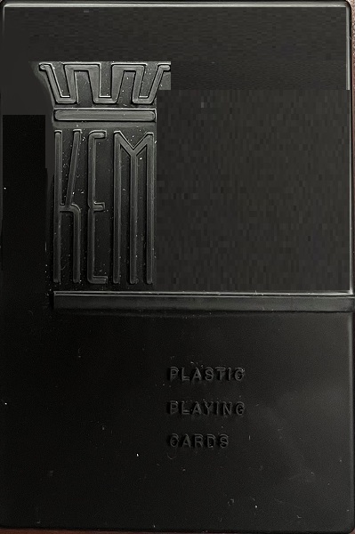 Kem Single Deck Bridge-size Black Plastic Card Box main image